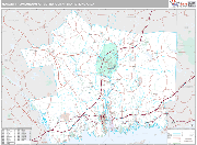 Norwich-New London Wall Map Premium Style